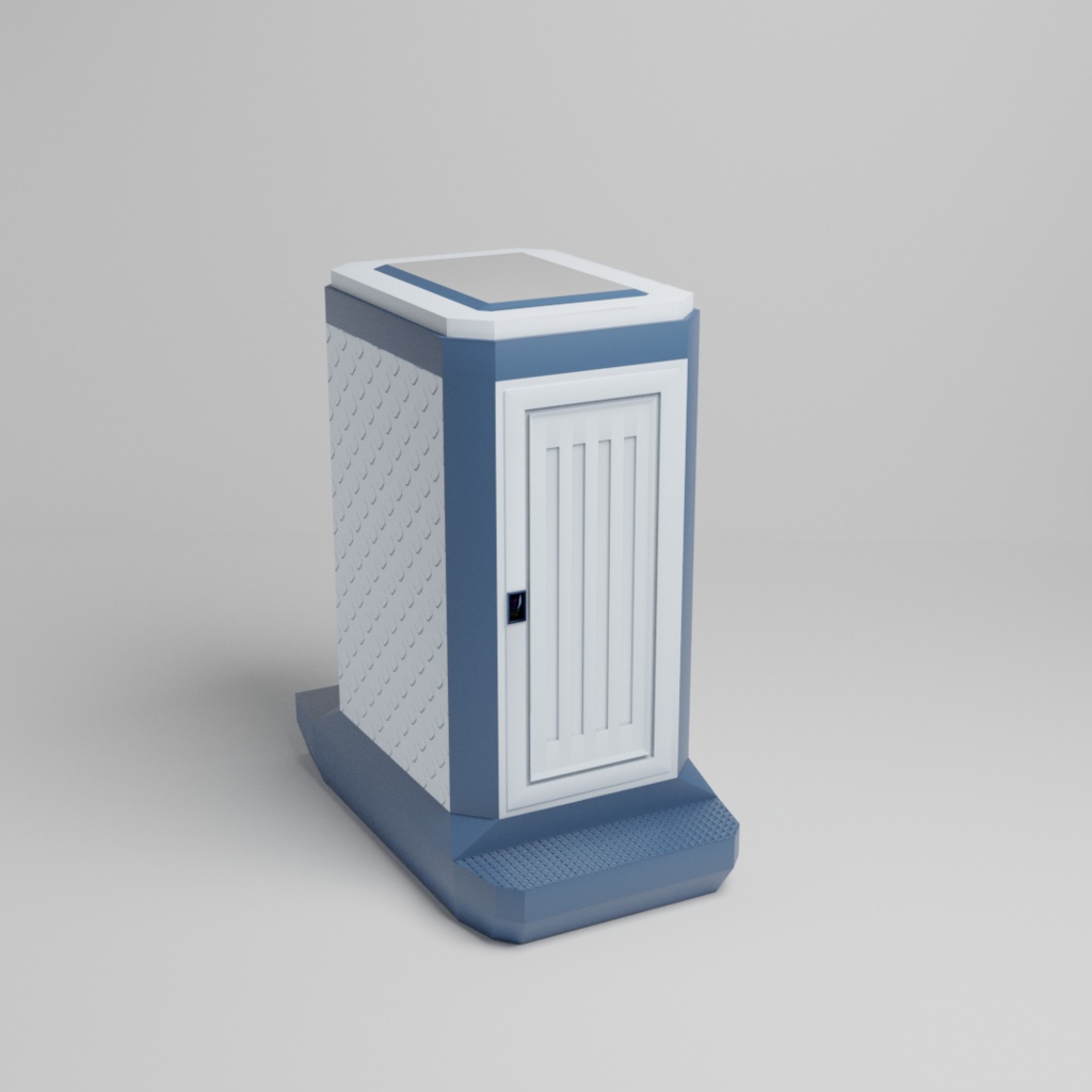 3DCG【Temporary toilet】簡易トイレ 仮設トイレ