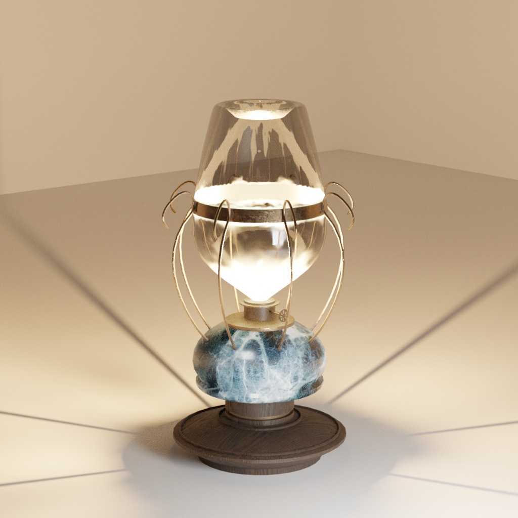 3DCG【mini lamp】ランプ　オイルランプ アンティーク風
