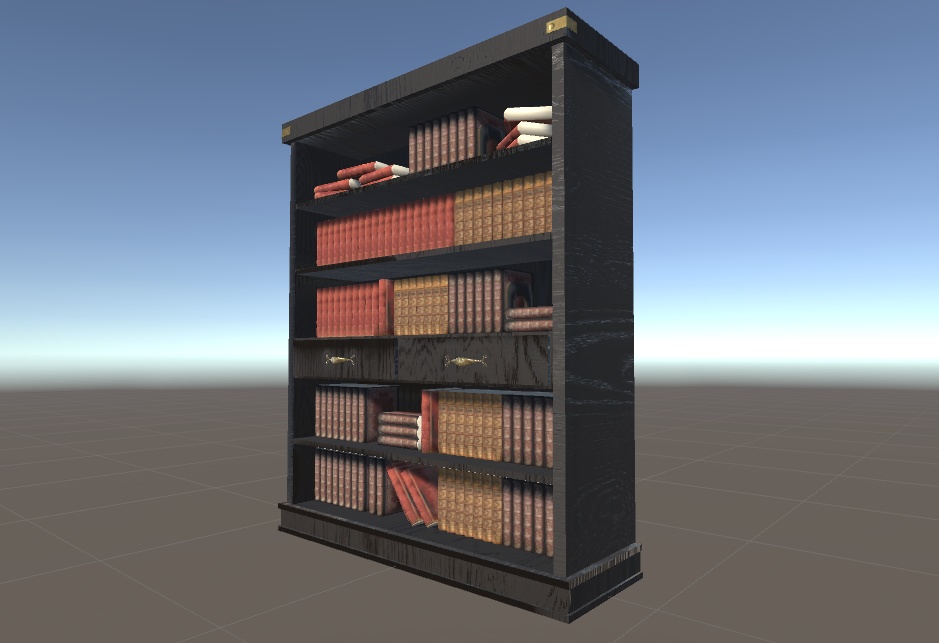 3Dオブジェクトデータ【Book Shelf3】本棚3