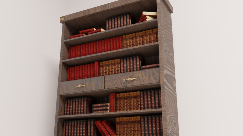 ３Ｄオブジェクトデータ【Book Shelf3】本棚3