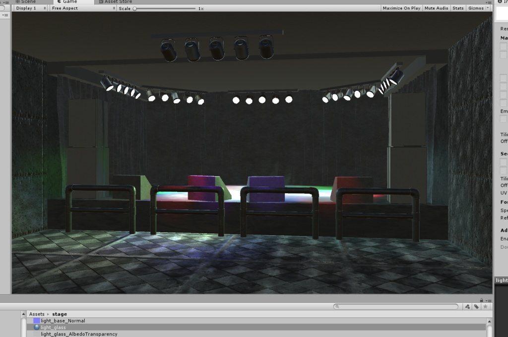 3D背景【stage】ライブハウス ステージ