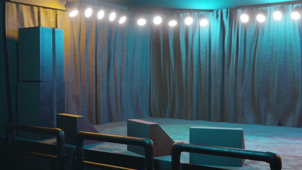 3D背景【stage】ライブハウス ステージ