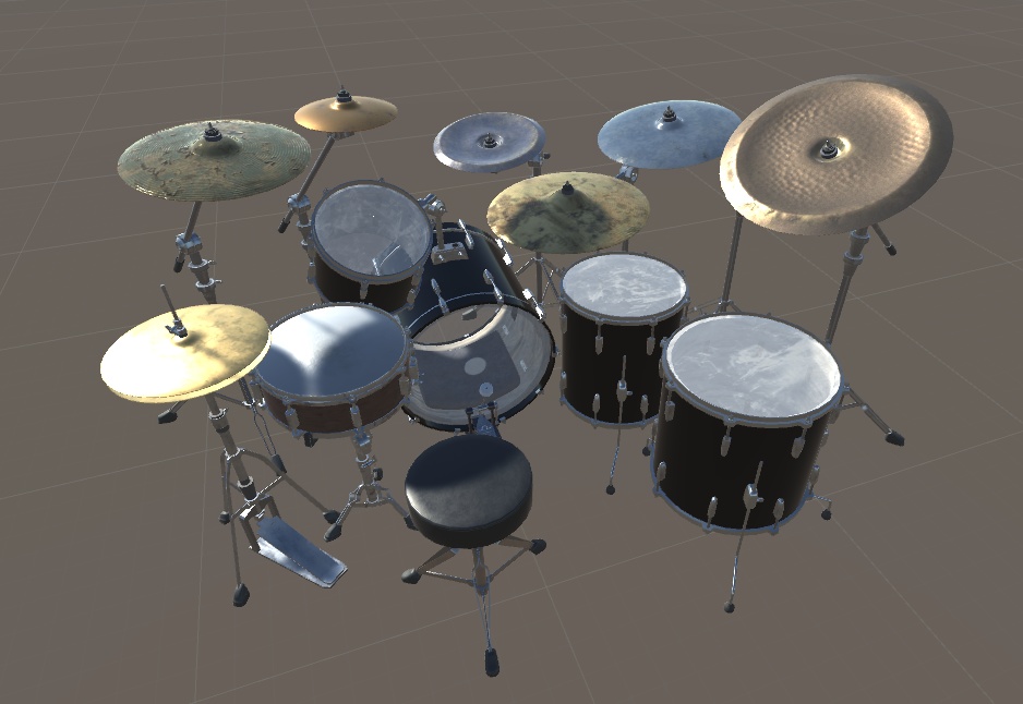 3DCG【Drum set】ドラムセット