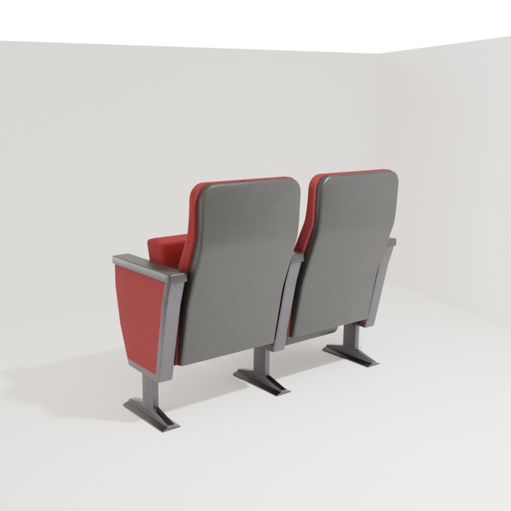 3DCG【movie chair】映画館の椅子