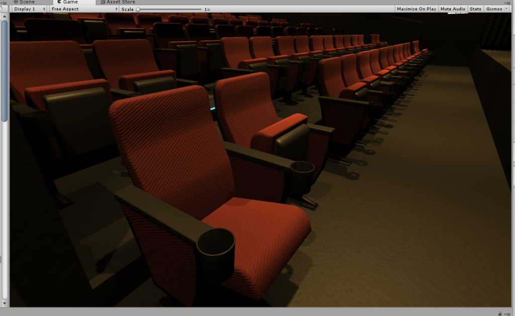 3DCG【movie theater】映画館の内装