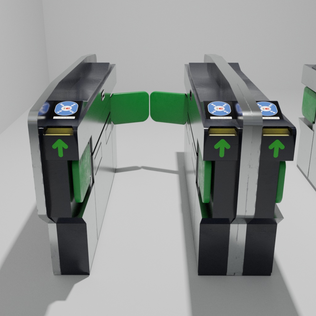 3DCG【ticket_gate】電車の改札機