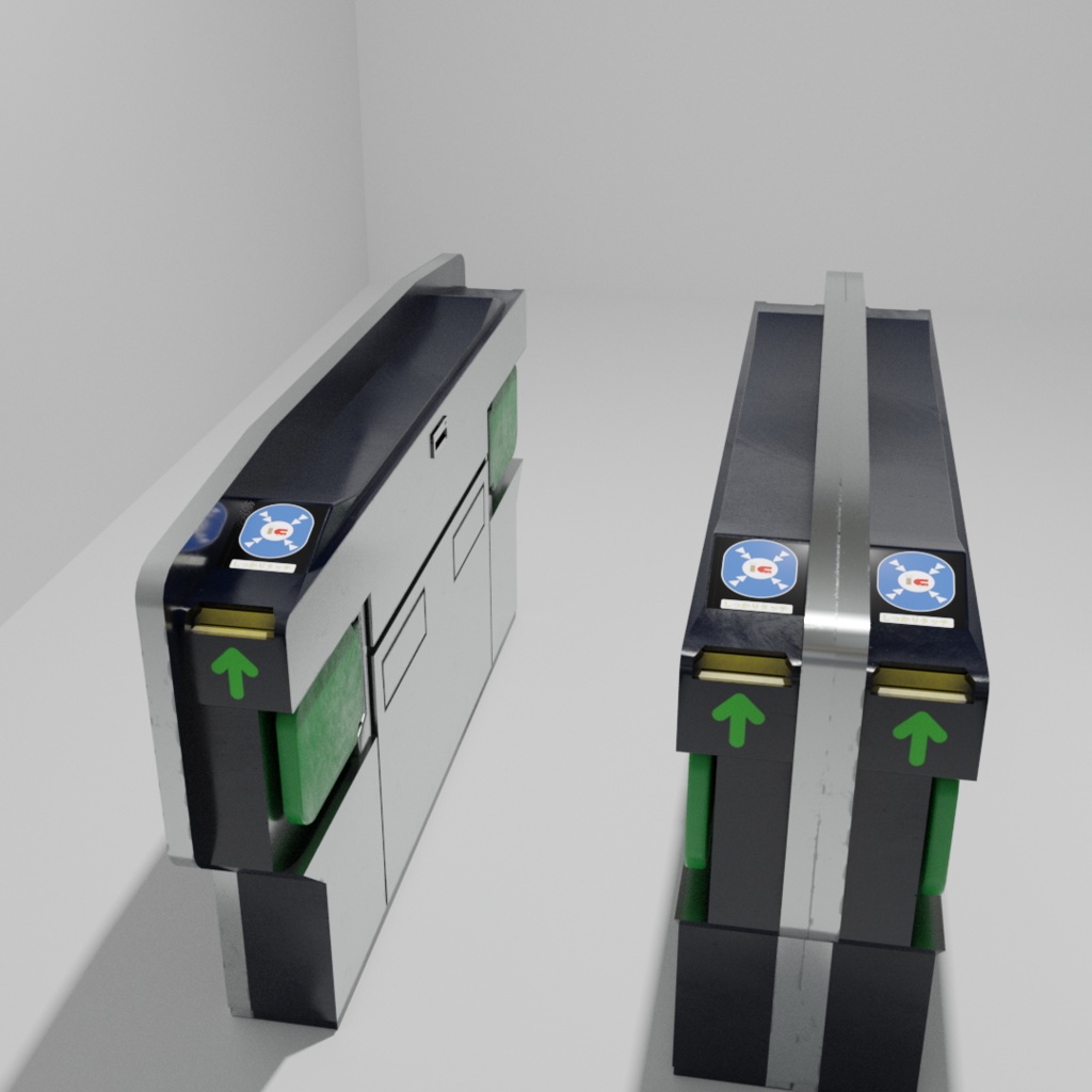 3DCG【ticket_gate】電車の改札機