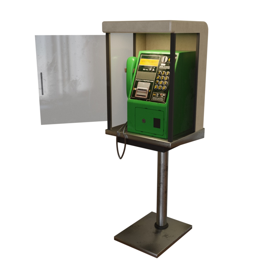 3DCG【public_telephone】公衆電話 レトロ電話