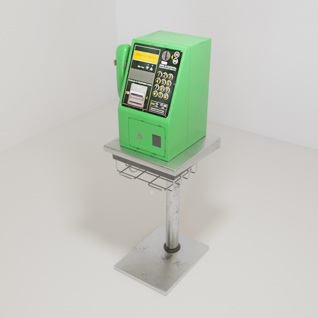3DCG【public_telephone】公衆電話 レトロ電話