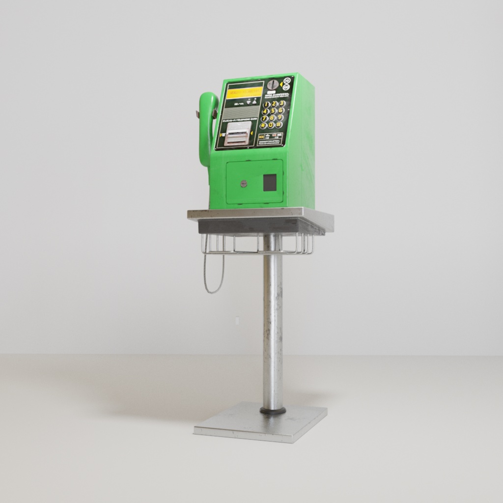 3DCG【public_telephone】公衆電話 レトロ電話