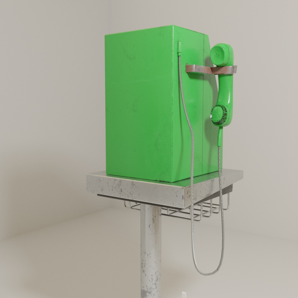 3DCG【public_telephone】公衆電話 レトロ電話