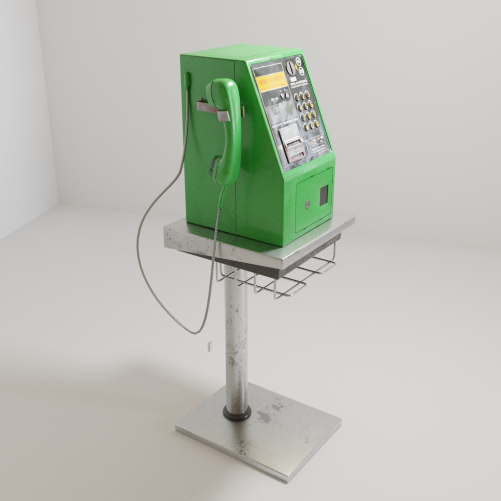 3DCG【public_telephone】公衆電話 レトロ電話