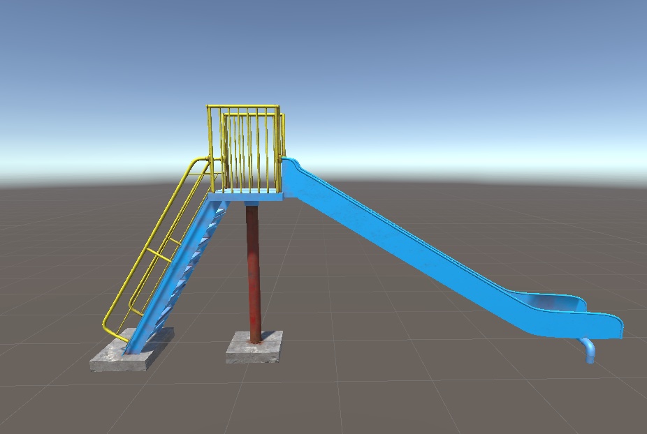 3DCG【sliding_bed】滑り台 すべり台 公園 遊具