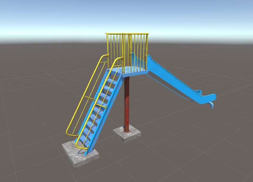 3DCG【sliding_bed】滑り台 すべり台 公園 遊具