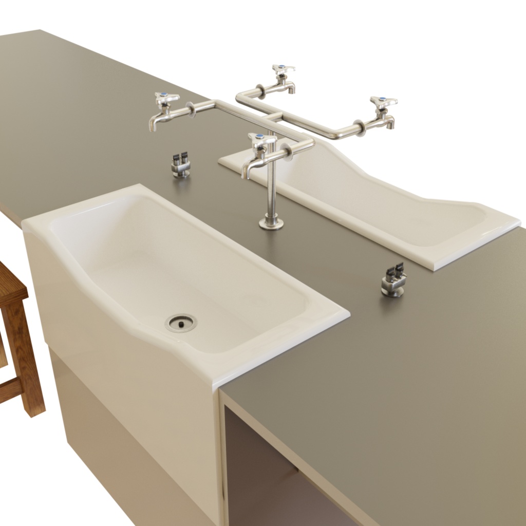 3DCG【school_science_desk】理科室の机 椅子セット