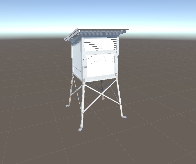 3DCG【Instrument_shelter】百葉箱 学校 校庭