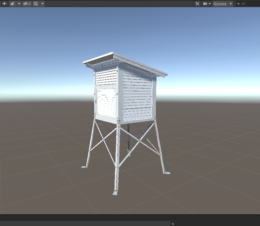3DCG【Instrument_shelter】百葉箱 学校 校庭