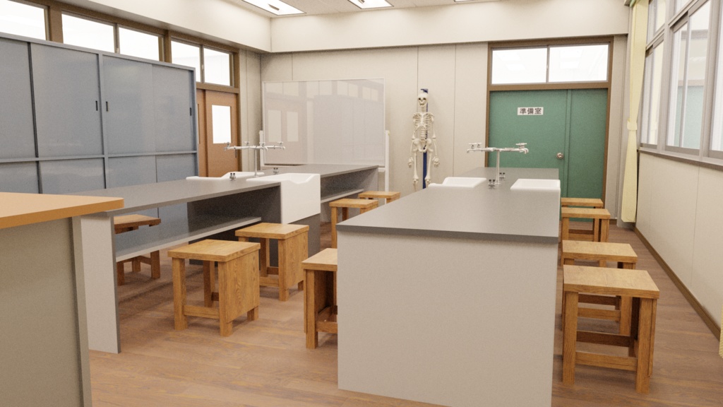 3DCG【school_science_room】理科教室