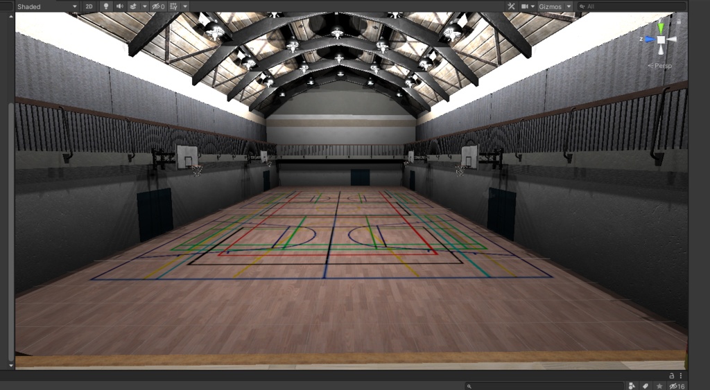 3DCG【school_gym】学校の体育館セット