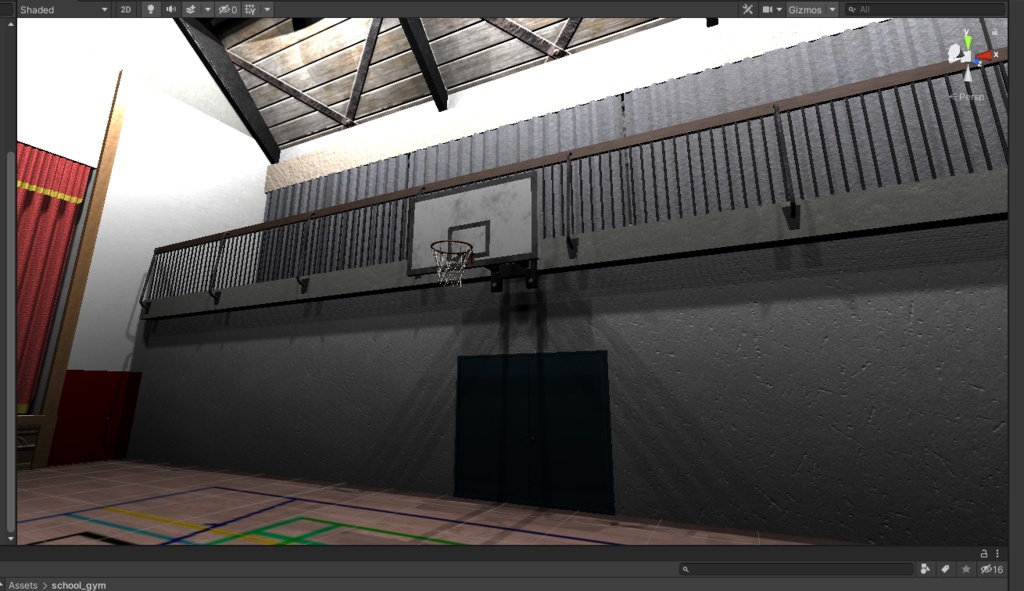 3DCG【school_gym】学校の体育館セット
