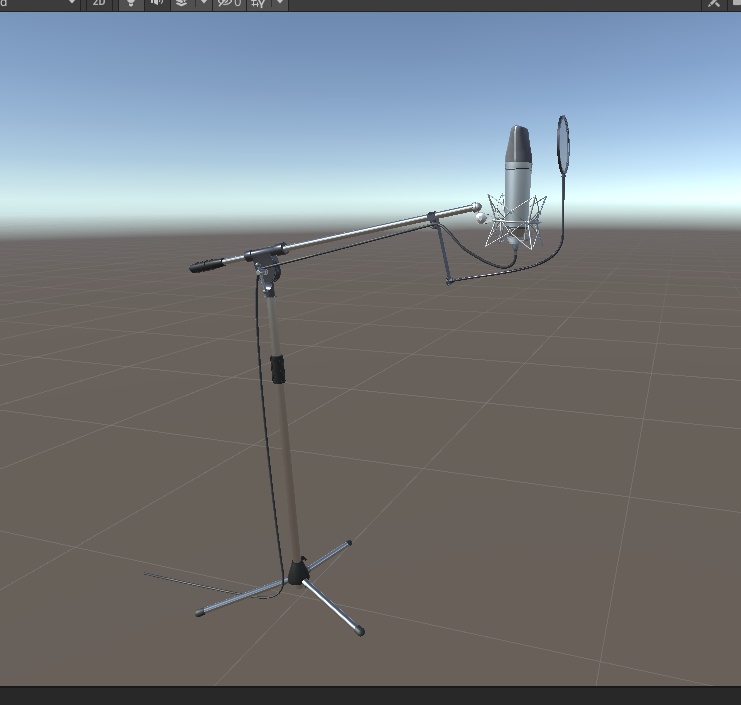 3DCG【mic_stand_set】マイクスタンドセット
