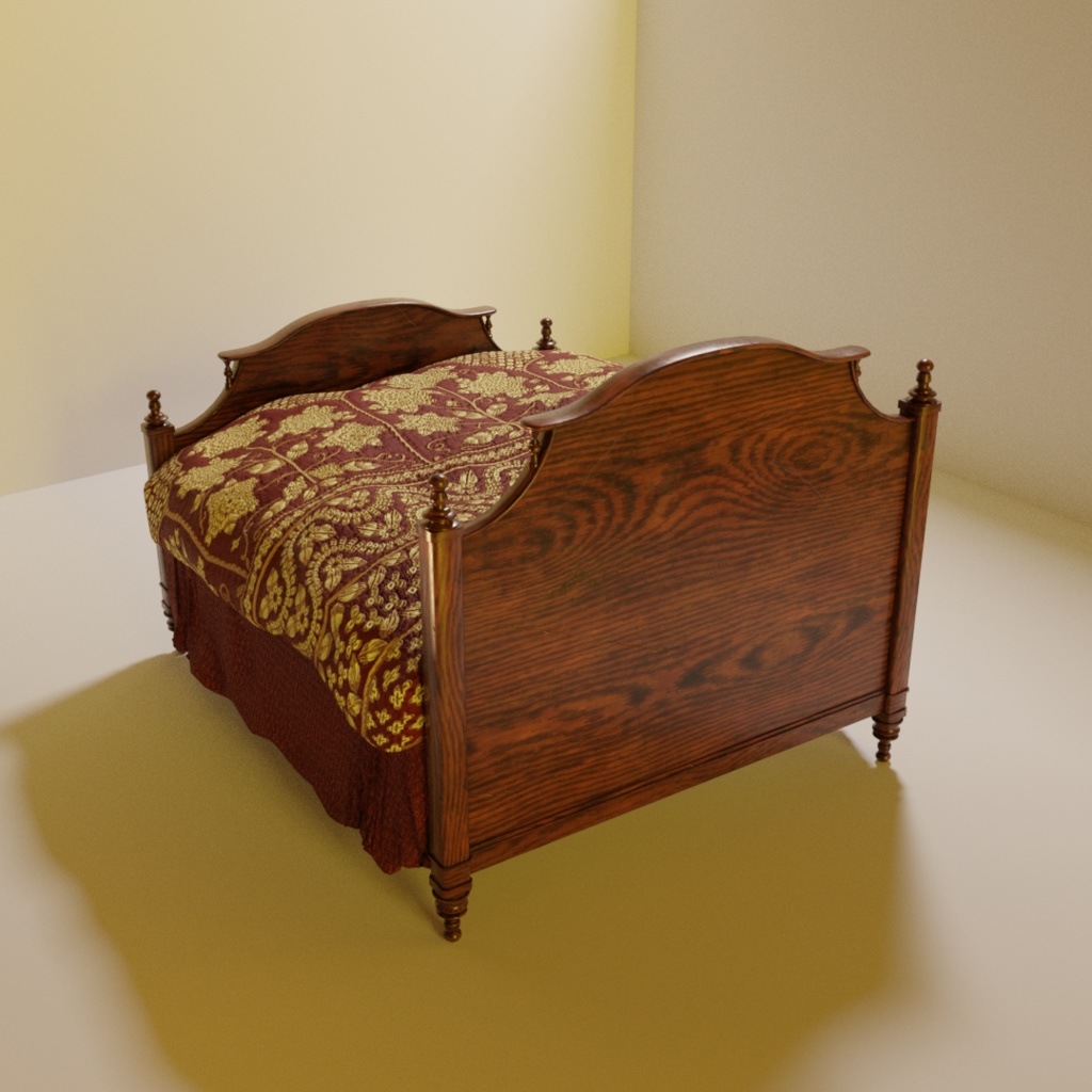 3DCG【victorian_bed】ベッド ビクトリアン風