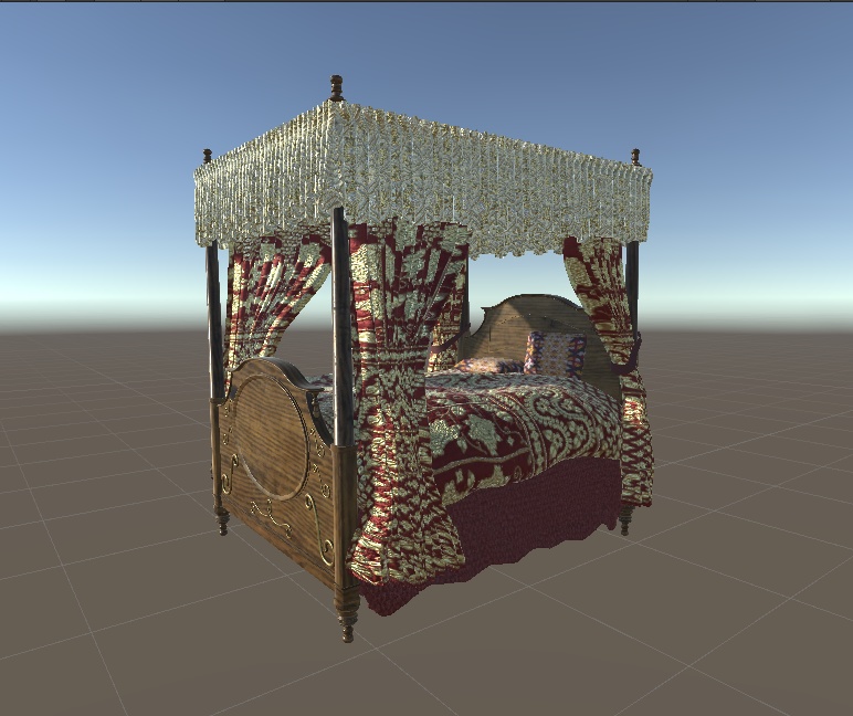 3DCG【victorian_bed2】天蓋ベッド ビクトリアン風