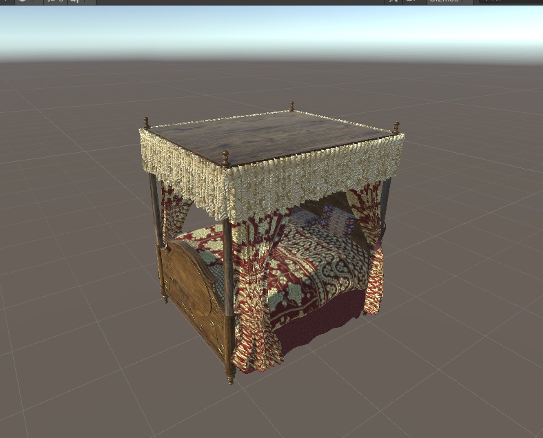 3DCG【victorian_bed2】天蓋ベッド ビクトリアン風