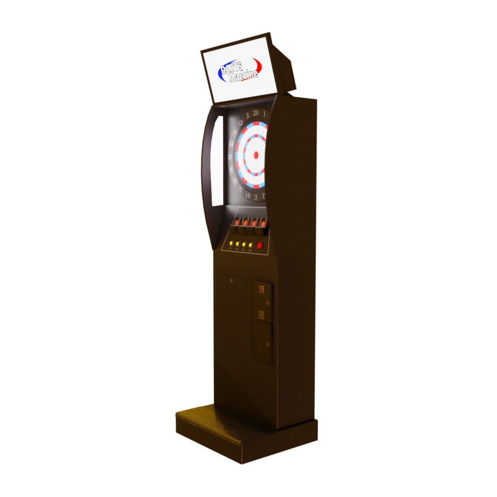 3DCG【darts_machine】ダーツマシン