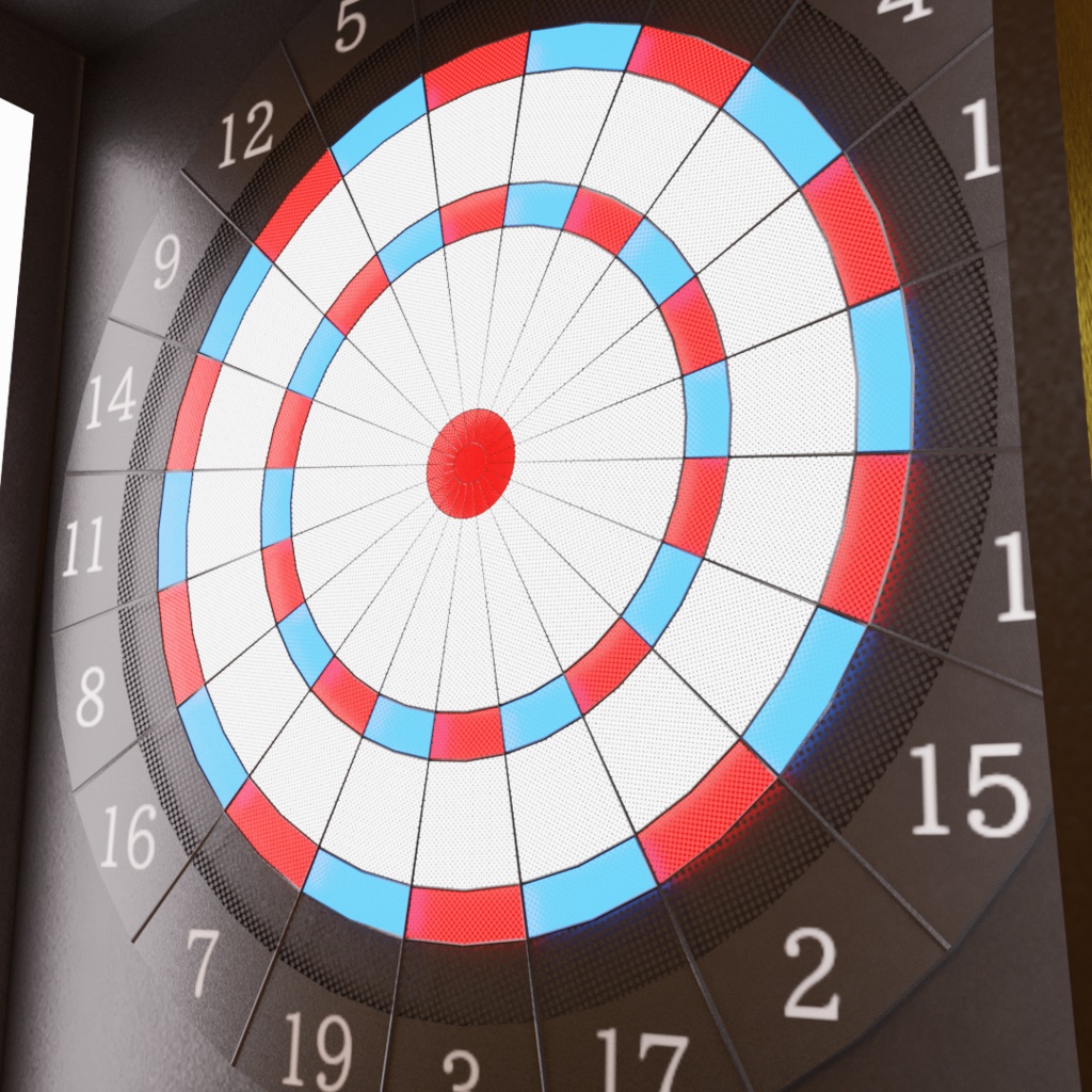 3DCG【darts_machine】ダーツマシン