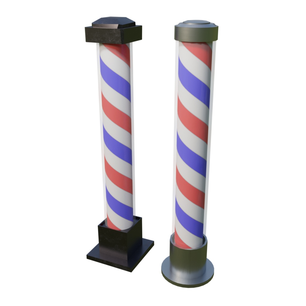 3DCG【barber_pole】サインポール　床屋
