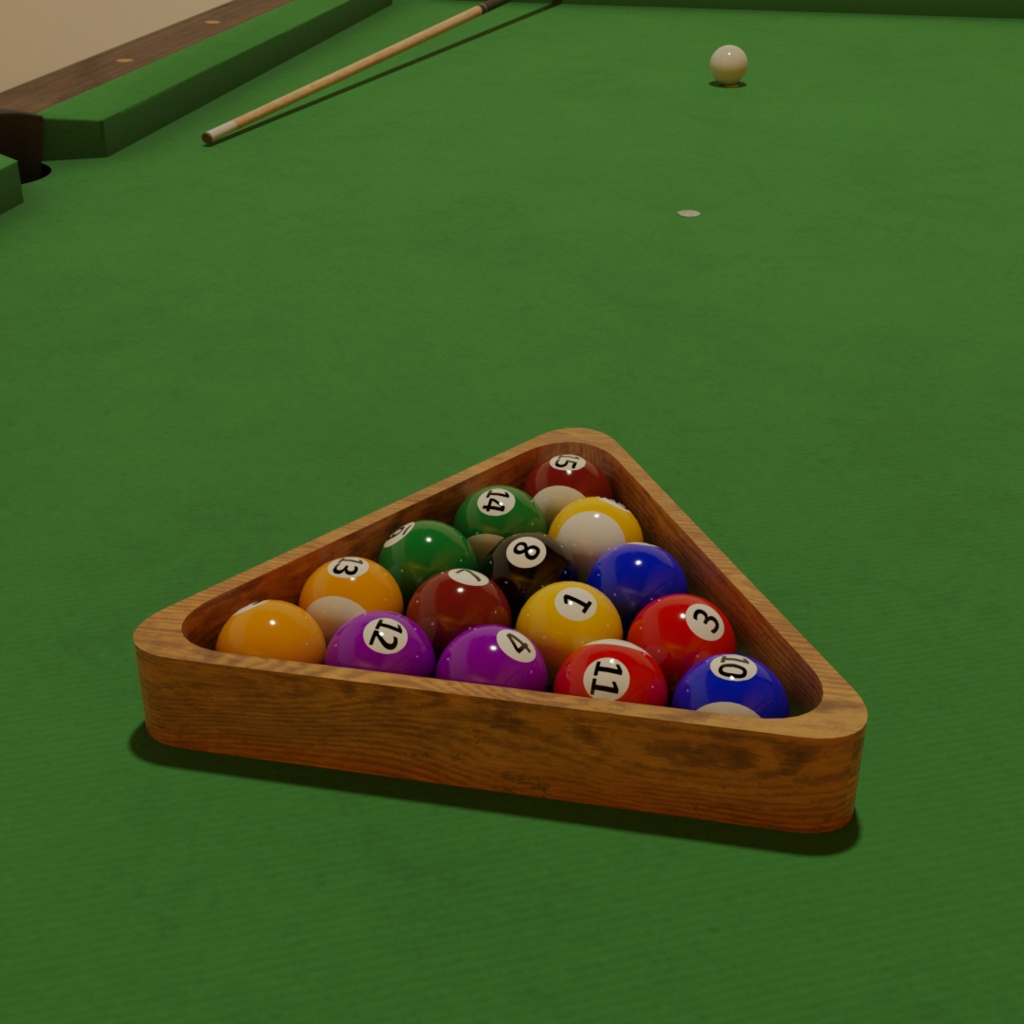 3DCG【Billiard_set】ビリヤード