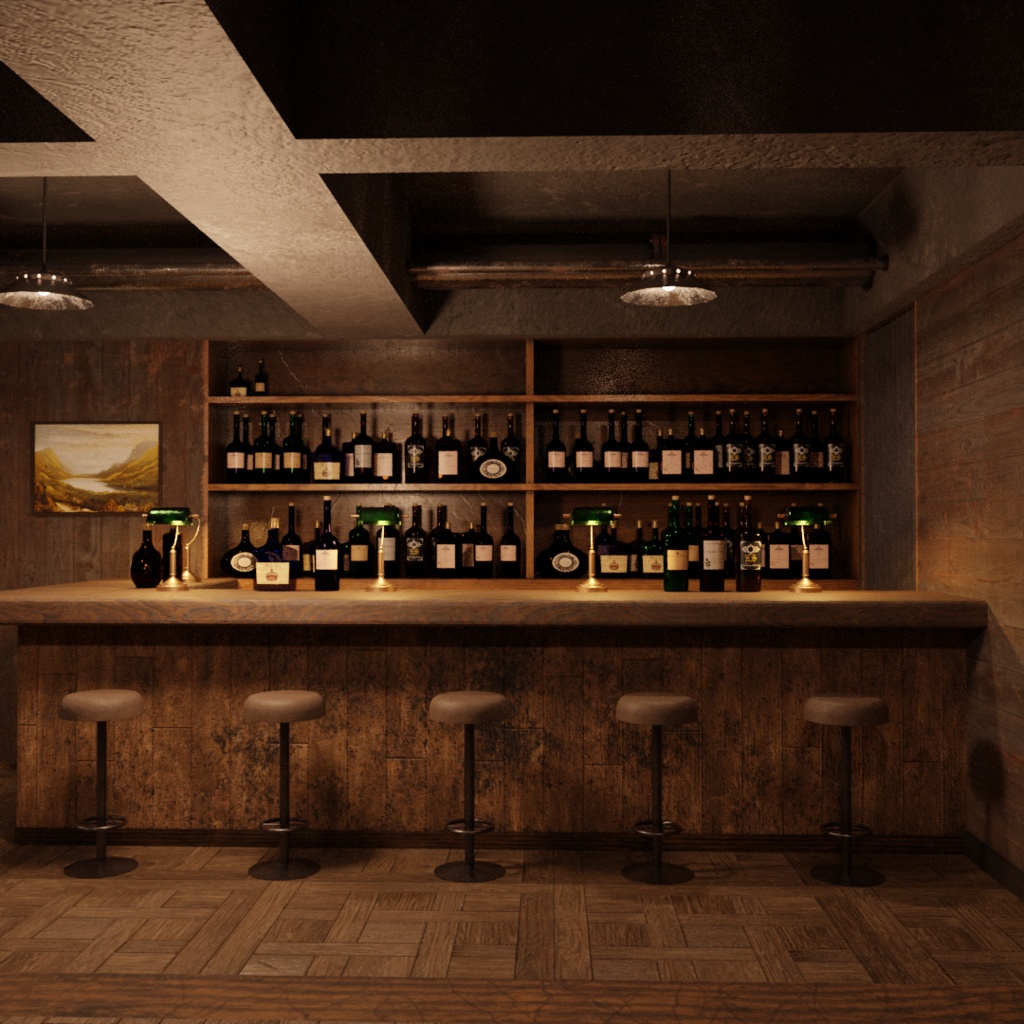 3DCG【bar_set】バー 酒屋