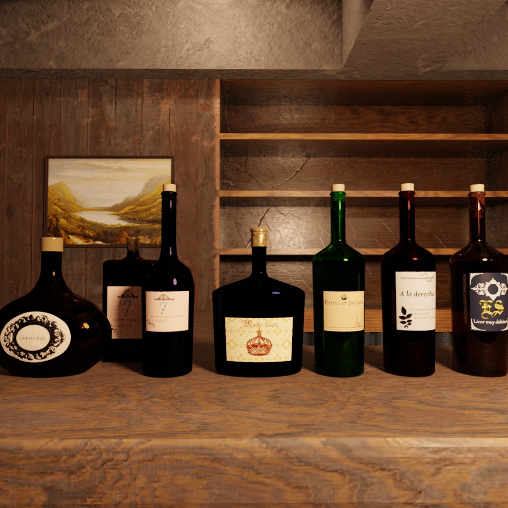 3DCG【bar_set】バー 酒屋