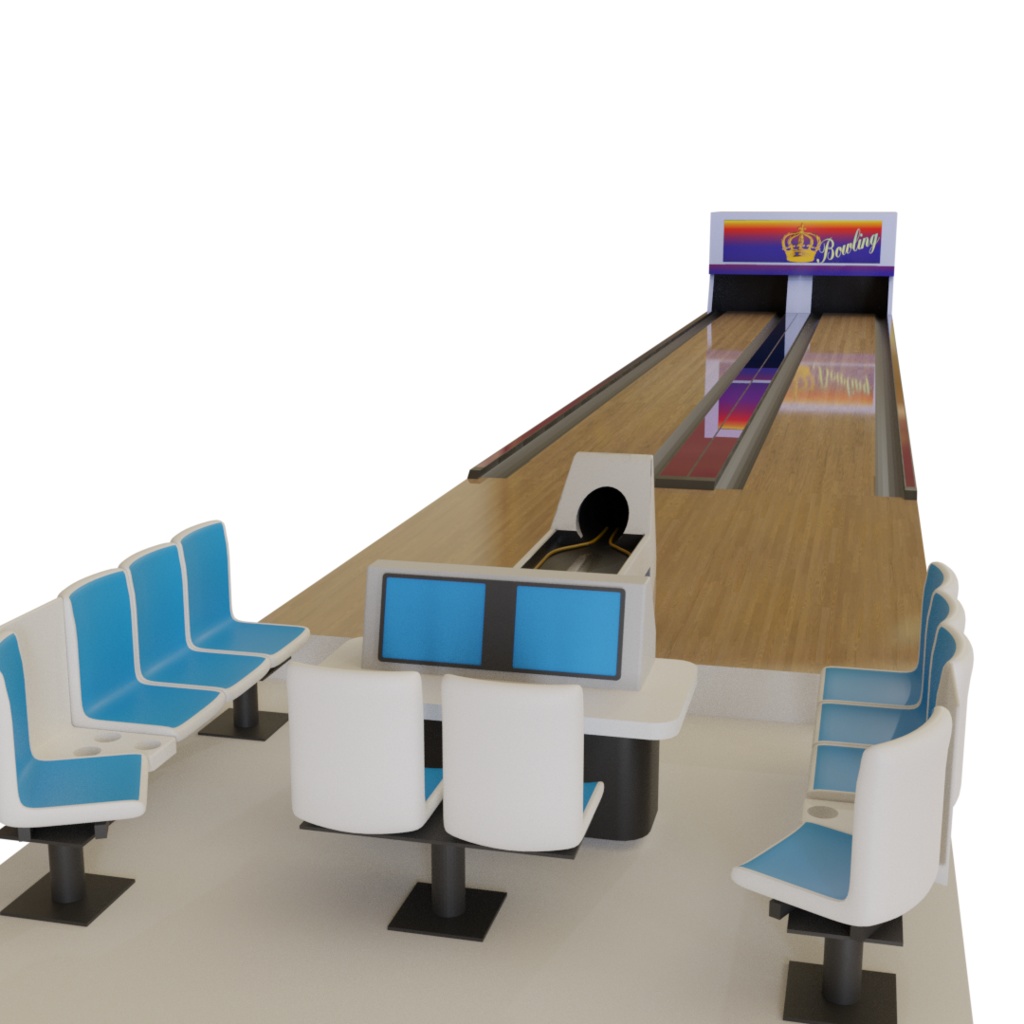 3DCG【bowling_set】ボウリング場 ボーリング場
