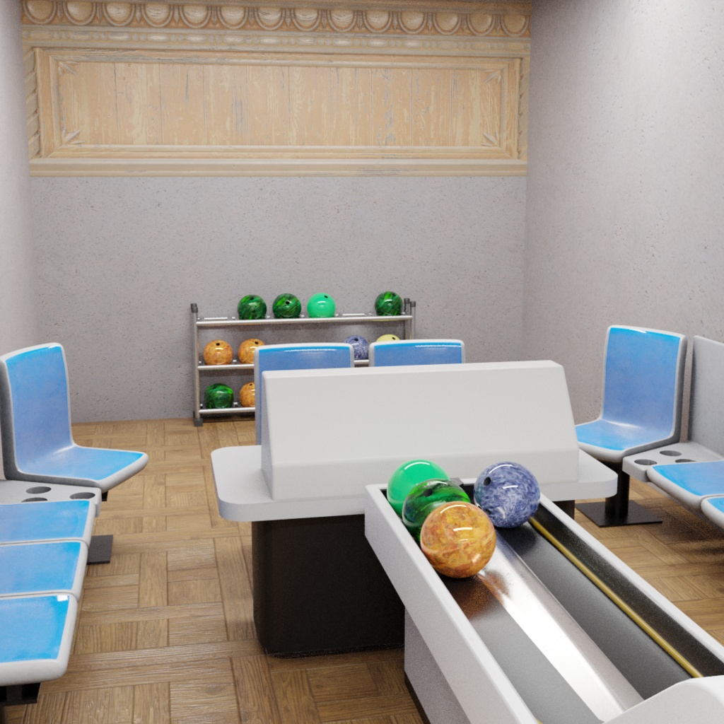 3DCG【bowling_set】ボウリング場 ボーリング場