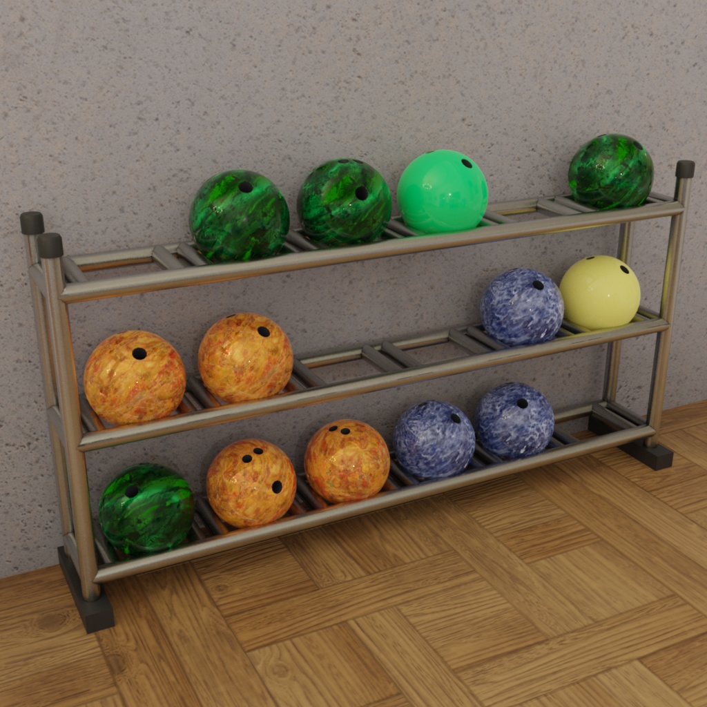 3DCG【bowling_set】ボウリング場 ボーリング場
