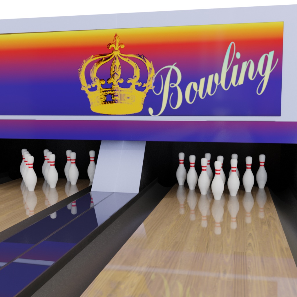 3DCG【bowling_set】ボウリング場 ボーリング場