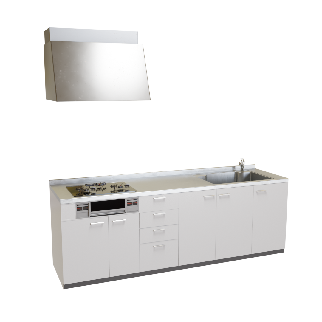 3DCG【kitchen】キッチン　台所　シンク