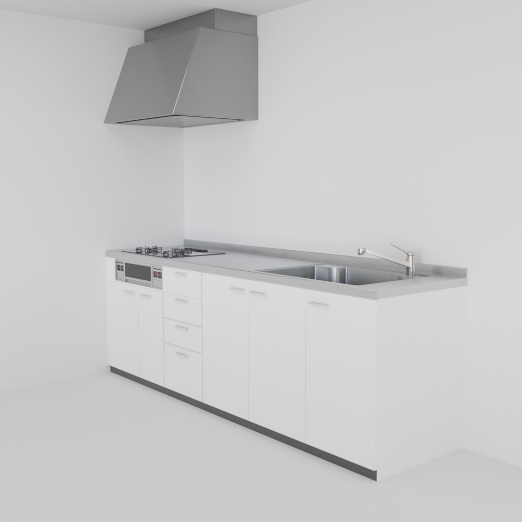 3DCG【kitchen】キッチン 台所 シンク