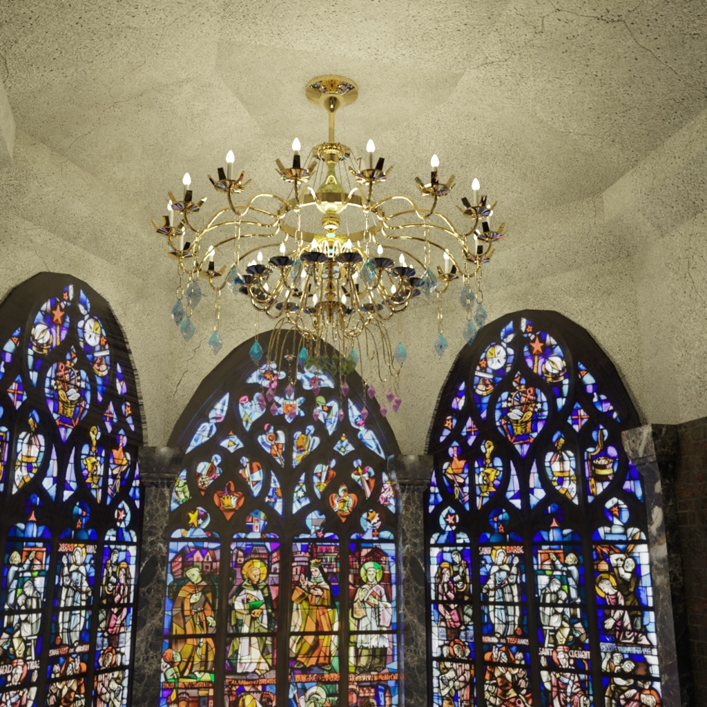 3DCG【cathedral_set】大聖堂