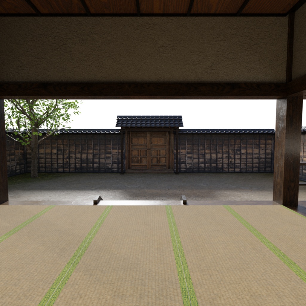 3DCG【bugyousyo_set】奉行所 時代劇