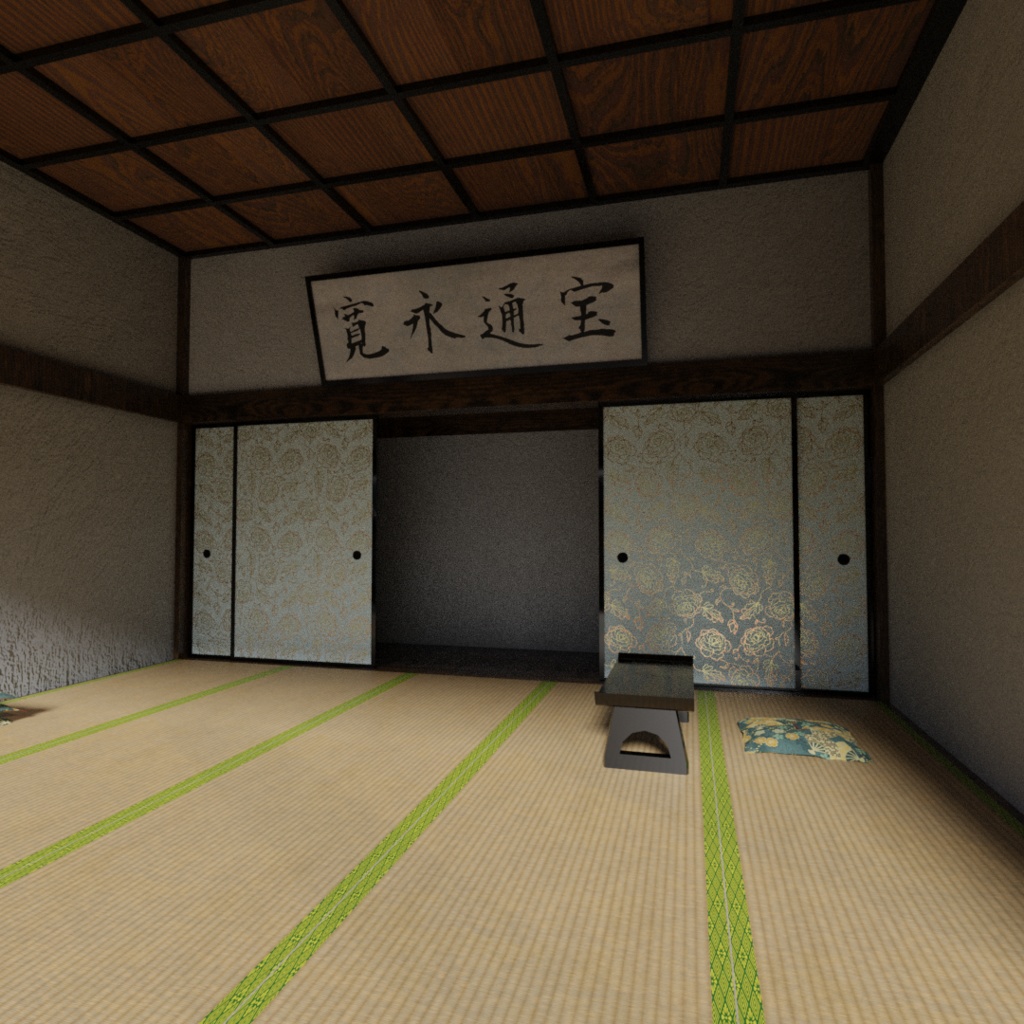 3DCG【bugyousyo_set】奉行所 時代劇