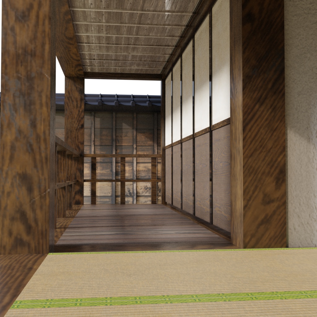 3DCG【bugyousyo_set】奉行所 時代劇