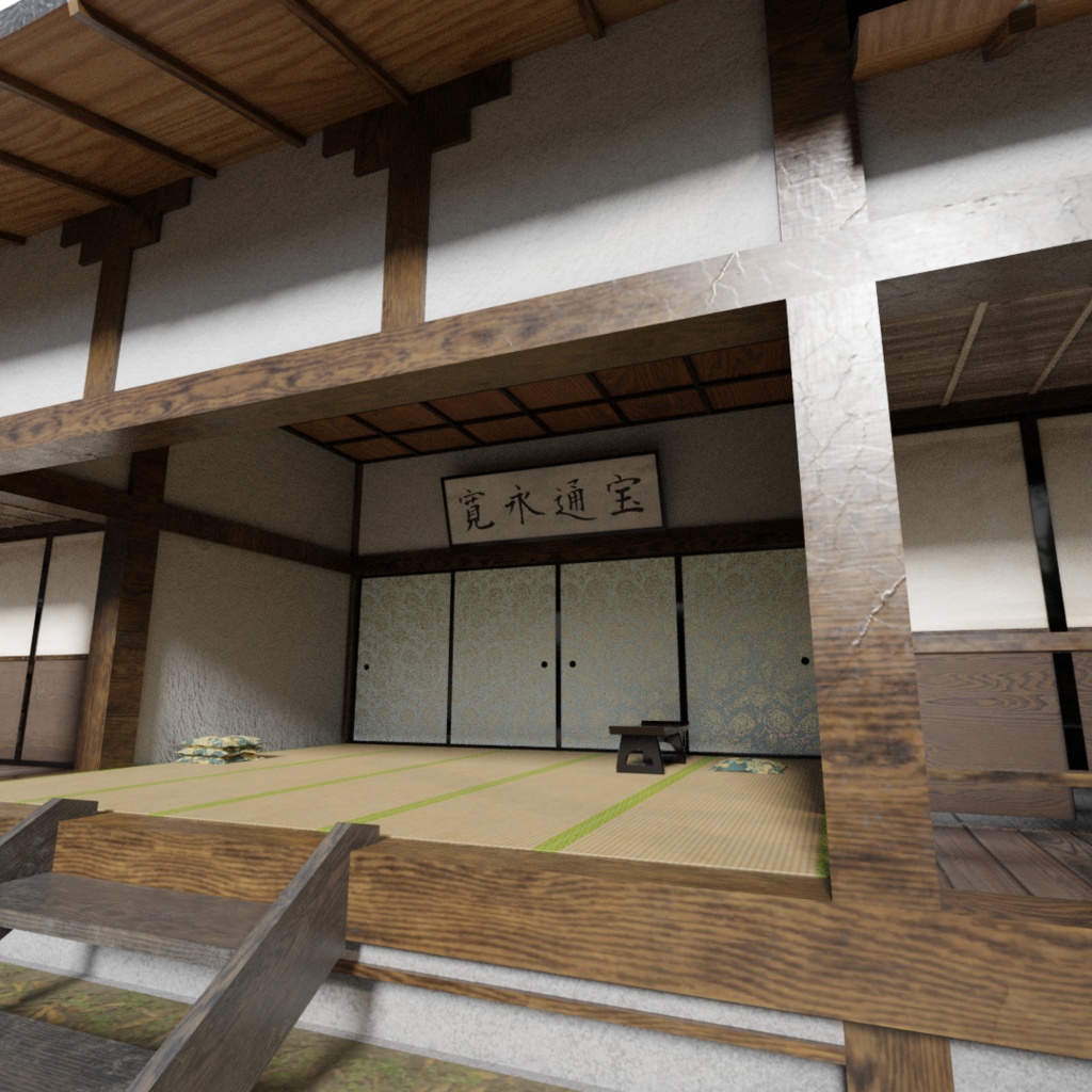 3DCG【bugyousyo_set】奉行所 時代劇