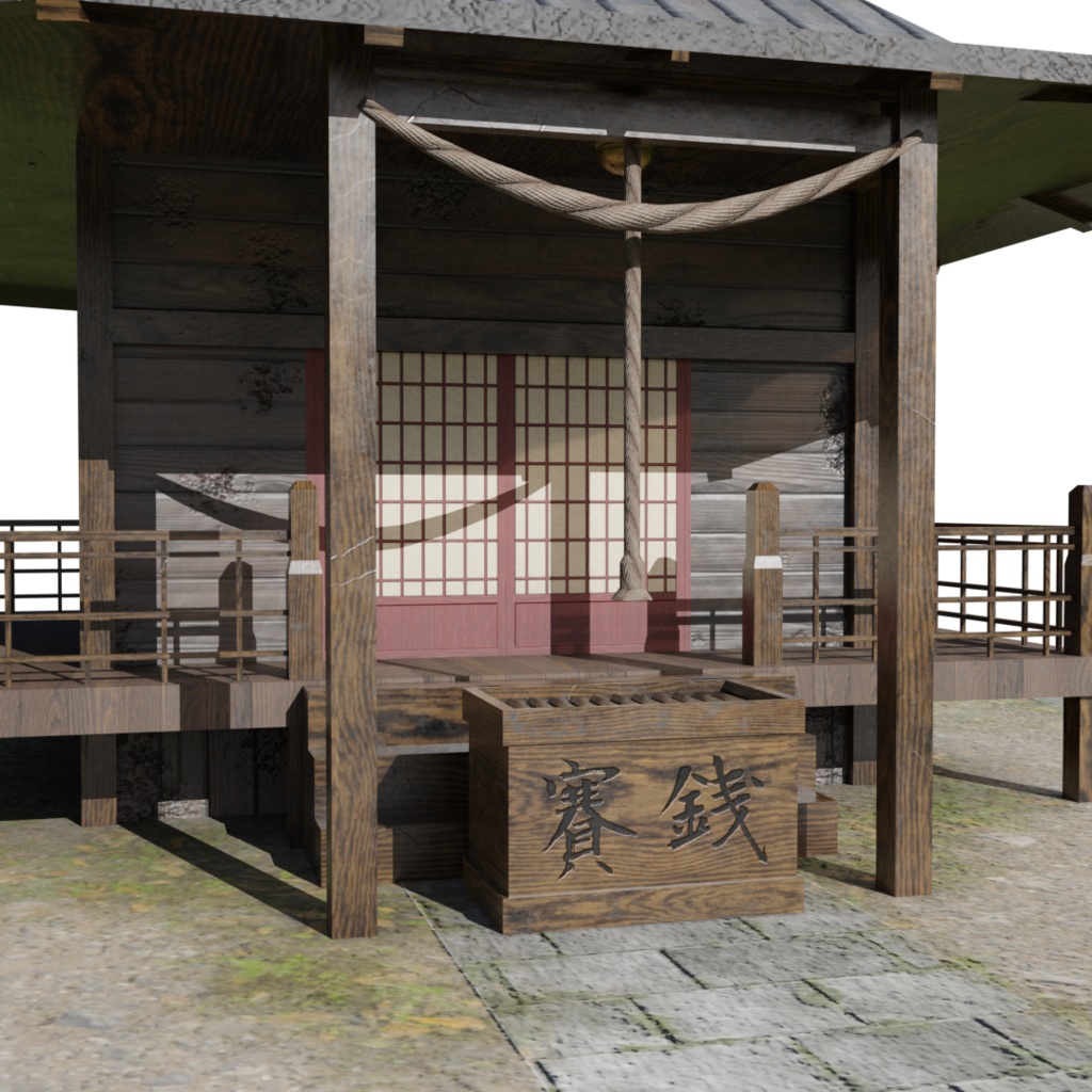 3DCG【temple_set】お寺 神社