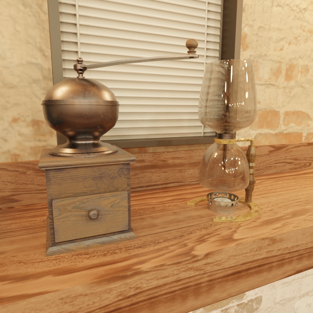 3DCG【cafe_set】カフェ店舗 セット