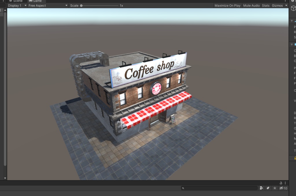 3DCG【cafe_set】カフェ店舗 セット