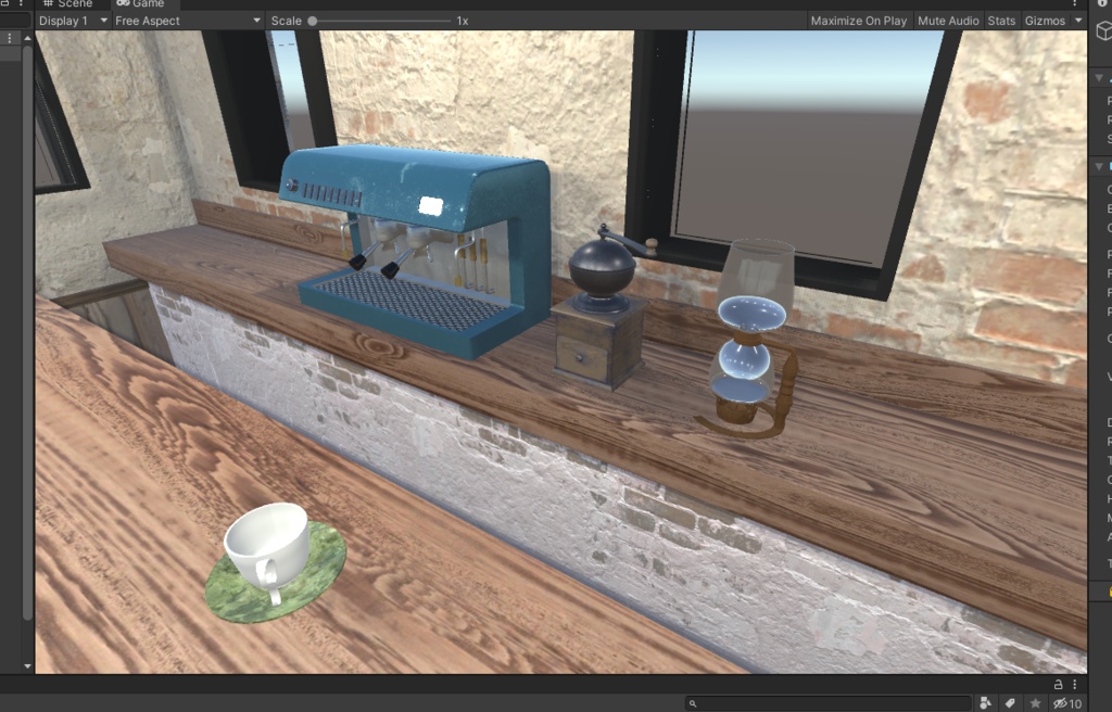 3DCG【cafe_set】カフェ店舗 セット