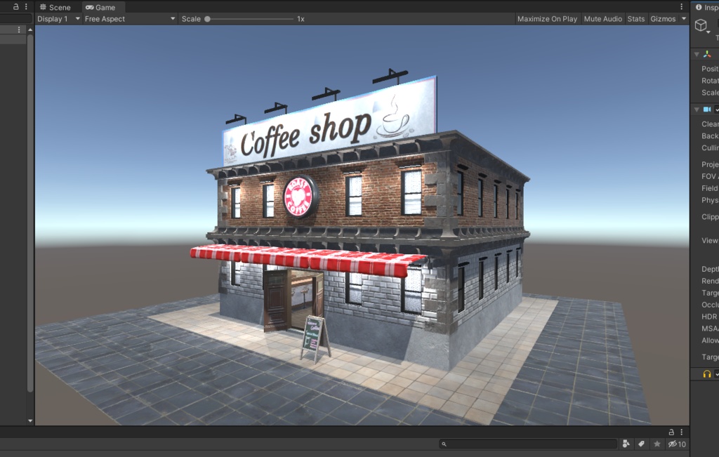 3DCG【cafe_set】カフェ店舗 セット